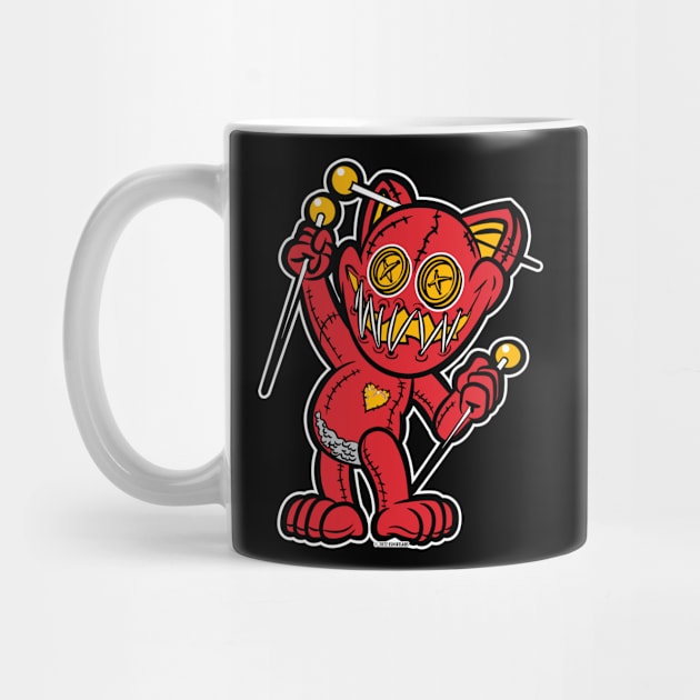 VooDoo Kitty Cat Doll Kansas City Colors by eShirtLabs